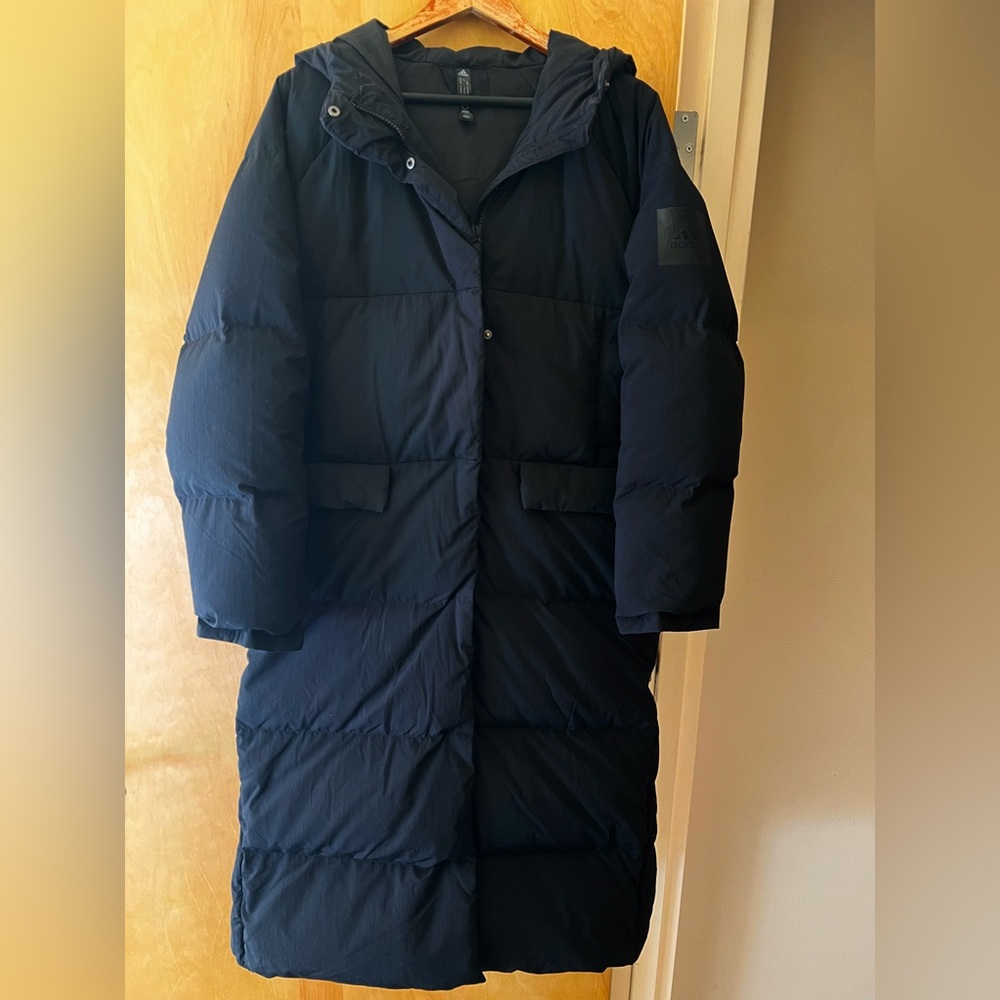 ADIDAS Big Baffle Down Coat in Black